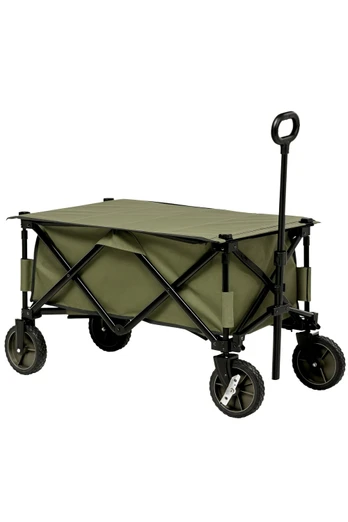 Folding Garden Utility Wagon Cargo Trailer - Green