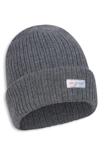 EMS Thinsulate Fleece Lined Ribbed Beanie - Dark Grey