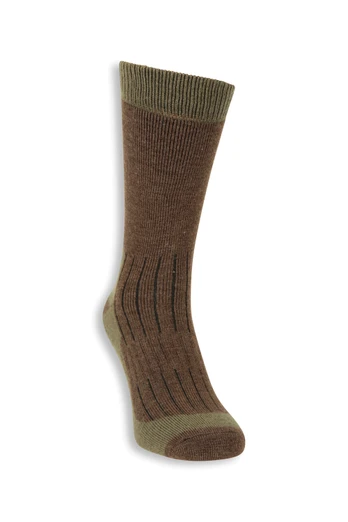 EMS Explorer Merino Mens Mid-Calf Length Sock - Light Khaki