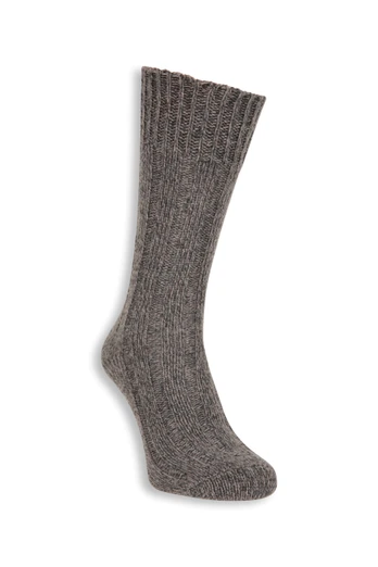 EMS Chunky Mens Cable Wool Socks - Charcoal