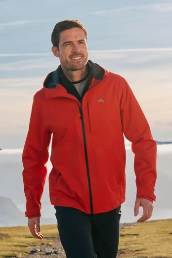 EMS Windfall Mens 2.5 Layer Waterproof Jacket - Red