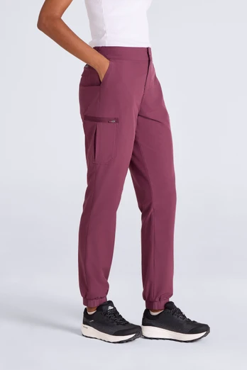 Miro Womens Fleece Lined Walking Trouser - Rouge Foncé