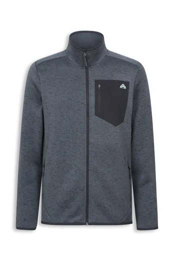 EMS Treston Mens Bonded Pocket Full Zip Fleece - Black