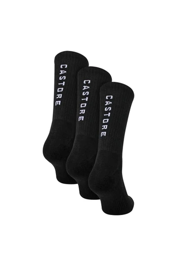 3 Pairs Unisex Soft Comfortable Crew Socks - Black