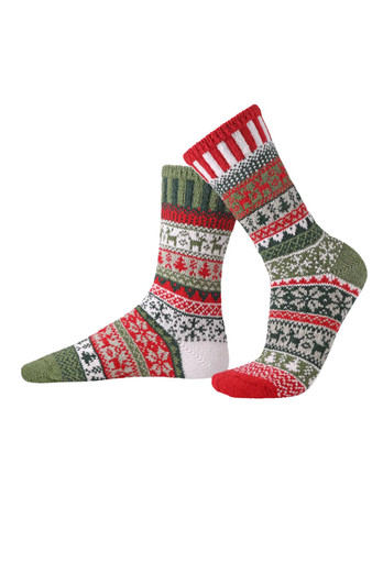 Yultide Mismatch Christmas Sweater Socks Unisex - Yuletide