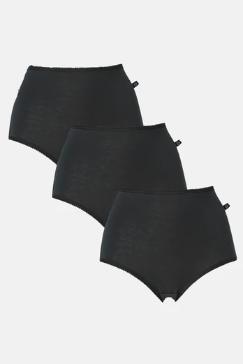 Womens 3-Pack Full Briefs - Kohl Black