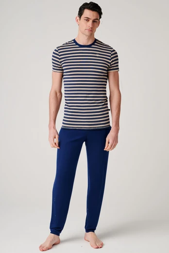Mens Bamboo Pyjama Set - Sandstone