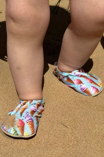 Kids Siri Ice Creams Non-Slip Swim Shoes - Aqua Multi