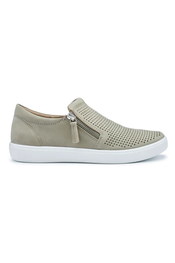 Daisy Women's Wide Fit Nubuck Trainer - Moss