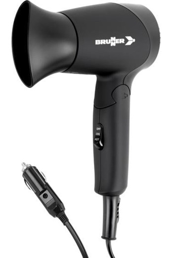 Monsun 12v Hair Dryer - Black/White