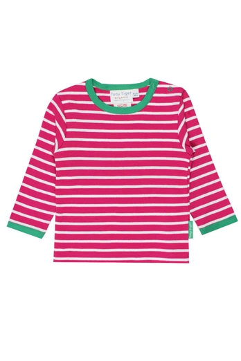 Kids 100% Cotton Breton Long-Sleeved T-Shirt - Pink