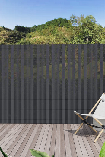 PVC Privacy Screening Fence - Dark Grey