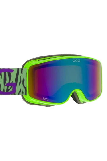 Unisex Roxie UV400 Anti-Fog Mirror Ski Goggles - Green