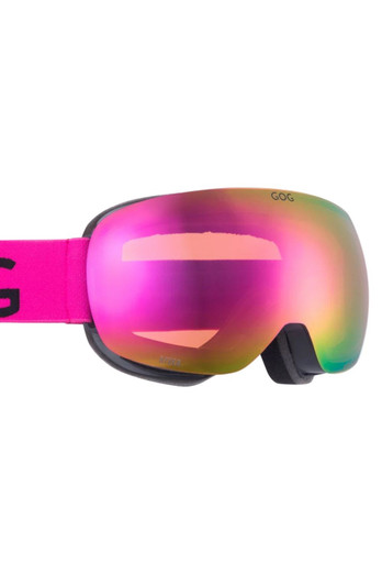 Unisex Ryder UV400 Anti-Fog Mirror Ski Goggles - Pink