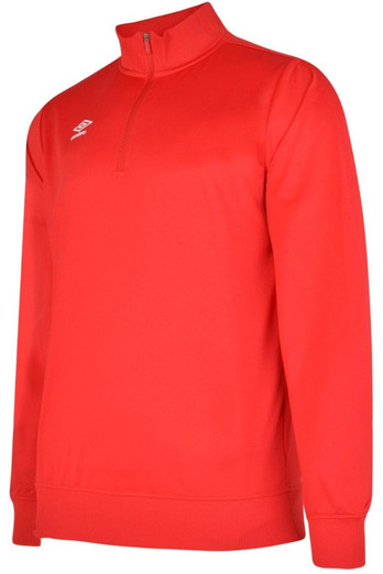 Club Essential Mens Half Zip Sweatshirt - Vermillion