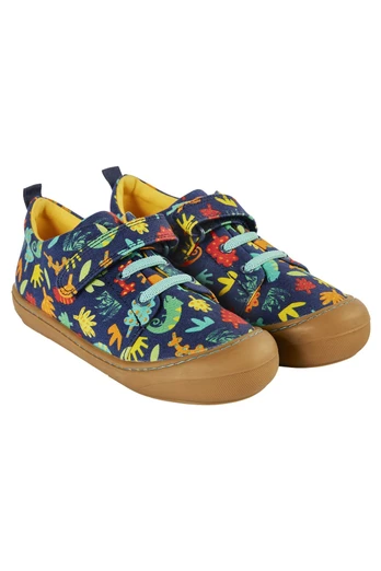 Kids 100% Cotton Ocean Low Top - Navy Blue/Chameleon