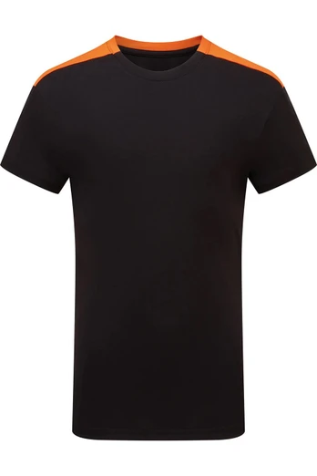 Performance Kids Contrast T-Shirt - Black/Orange