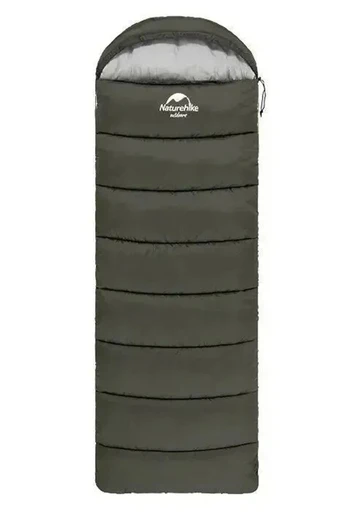 U Series 250 Hooded Sleeping Bag - Army Green