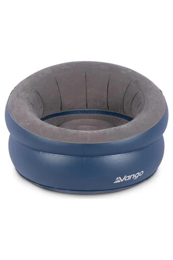 Inflatable Donut Flocked Camping Chair Dark - Blue