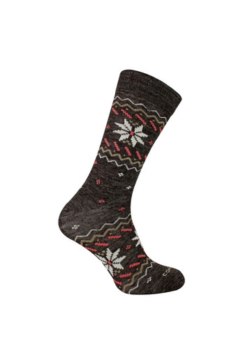 Mens Alpaca Merino Wool Hiking Lightweight Socks - Brown