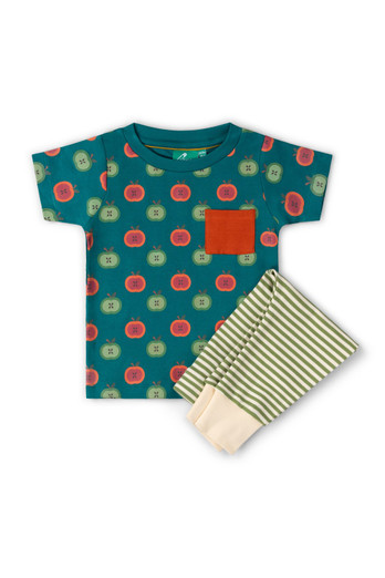 Apple Kids T Shirt & Jogger Playset - Blue