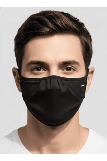 Men's UV Protective Drape Face Mask - Black