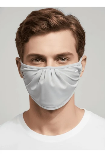 Men's UV Protective Drape Face Mask - Smoke Grey
