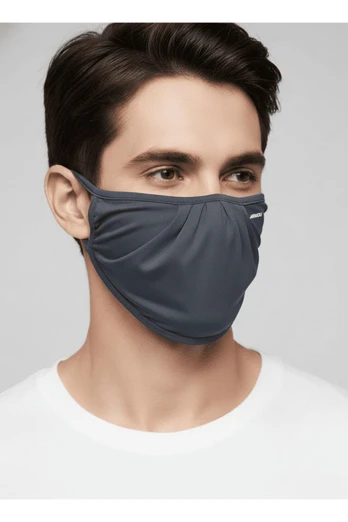 Men's UV Protective Drape Face Mask - Plant Ash