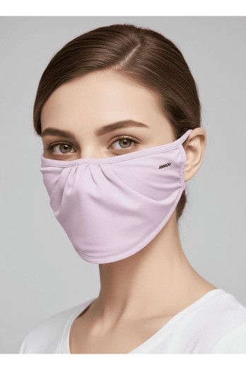 Women's UV Protective Drape Face Mask - Neon Pink