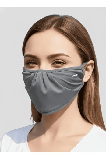 Women's UV Protective Drape Face Mask - Glacier Grey