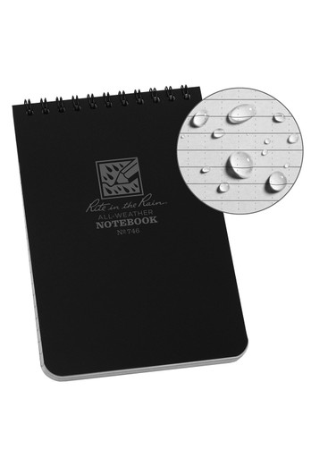 Top Spiral Bound Pocket Notepad No.746 - Black