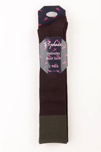Helmsley Womens Tall Boot Socks - Dark Brown