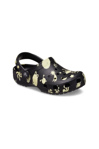 Kids Classic Graphic Clog - Black