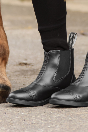 Tivoli Unisex Childs Zip Boots - Black