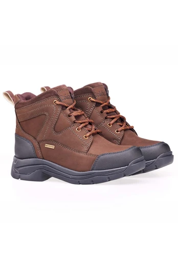 Caldene Womens Waterproof Lace Up Yard Boot - Brown