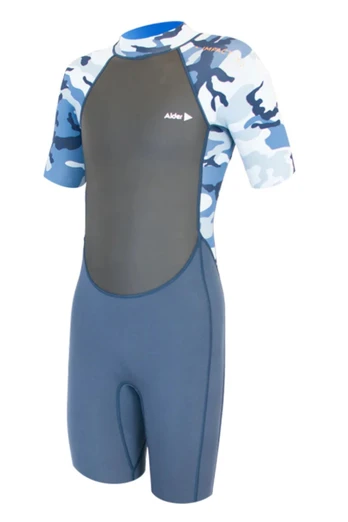 Impact Junior 3/2 Shorty Kids Wetsuit - Blue Camo