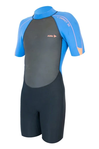 Impact Junior 3/2 Shorty Kids Wetsuit - Blue Pacific