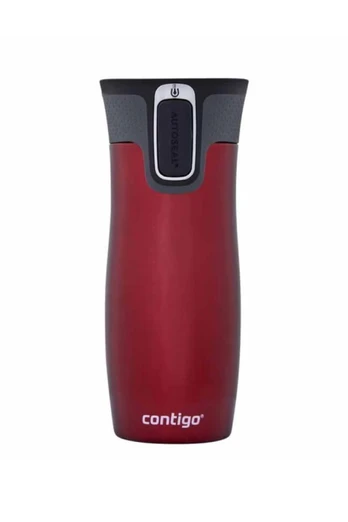 Leakproof Insulated Stainless Steel Travel Mug - Red / 470 ml