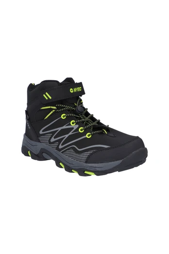 Boys Blackout Mid Boots - Black/Lime
