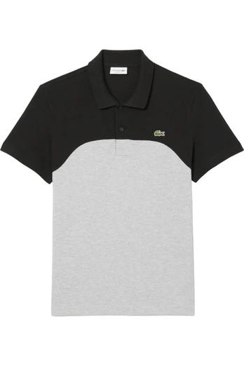 Mens Colour Block Polo Shirt - Grey