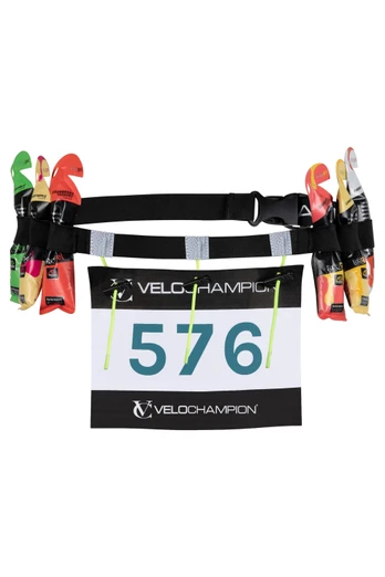 Gel Loop Running Number Waist Belt - Black