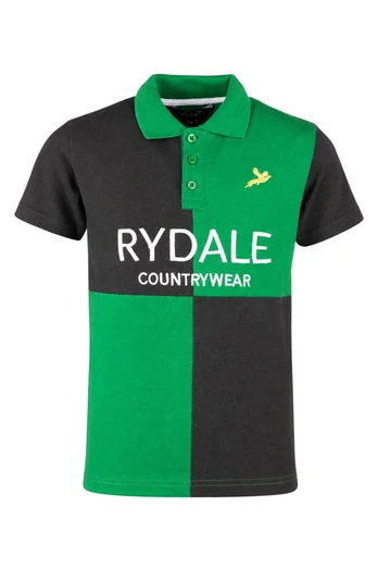 Ganton Kids Polo Shirt - Green/Black