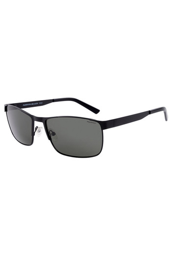 Kuriji Unisex Polarized Sunglasses - Matte Black/Polar Green