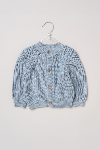 Hello Kids Knitted Cardigan - Blue
