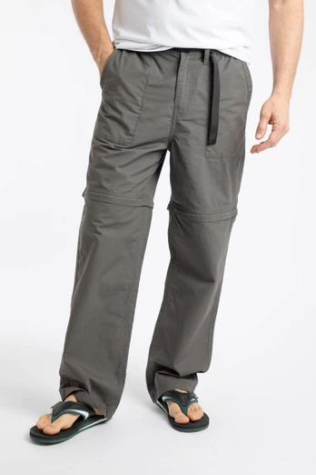 Wade Mens Ripstop Zip Off Trousers - Dark Grey