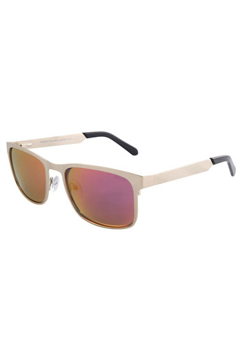 Shagreen Unisex Polarized Sunglasses - Gold/Polar Red Mirror
