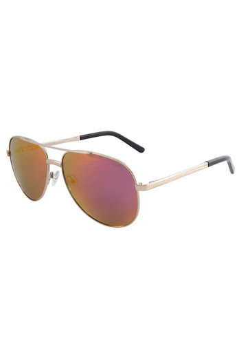 Fugu Unisex Polarized Sunglasses - Gold/Polar Red Mirror