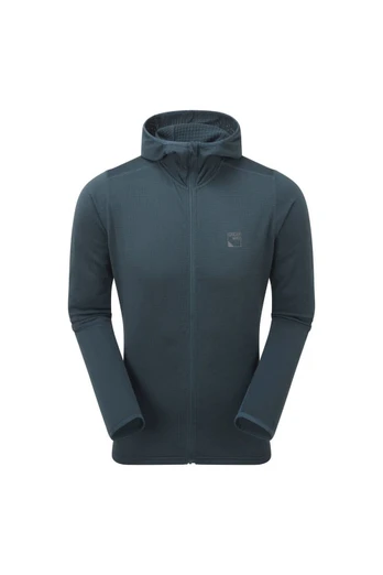 Mens Soft Fleece Top Hoody with Full Zip - Blue
