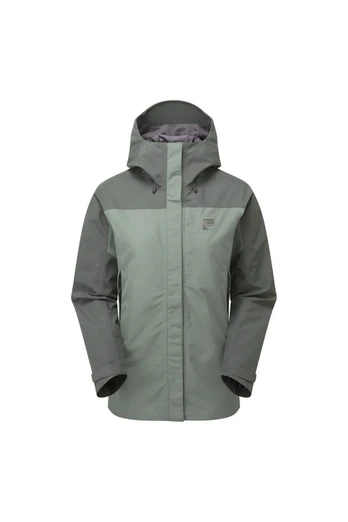 Ladies GORE-TEX Hooded Hiking Jacket with Pockets - Green