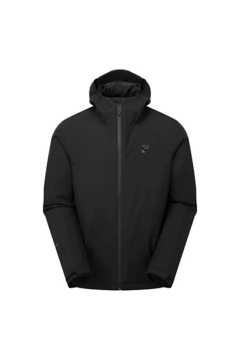 Mens Waterproof Hooded Windproof Rain Jacket - Black